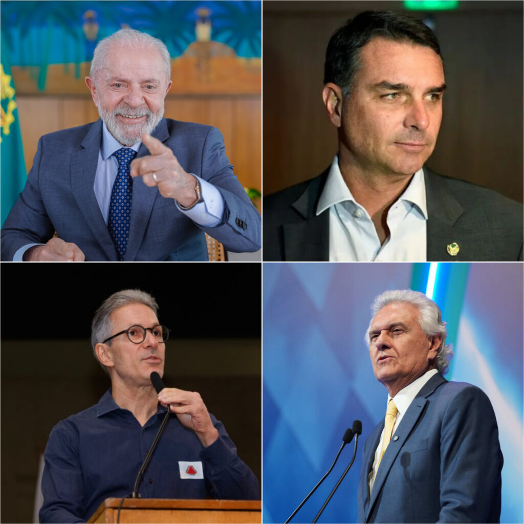 Lula se destaca na corrida eleitoral frente a Flávio, Zema e Caiado segundo AtlasIntel/Bloomberg